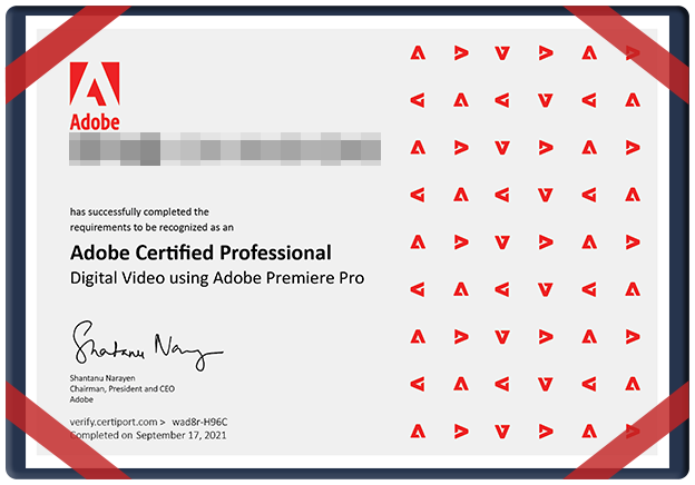 《Premiere Pro认证专家》
